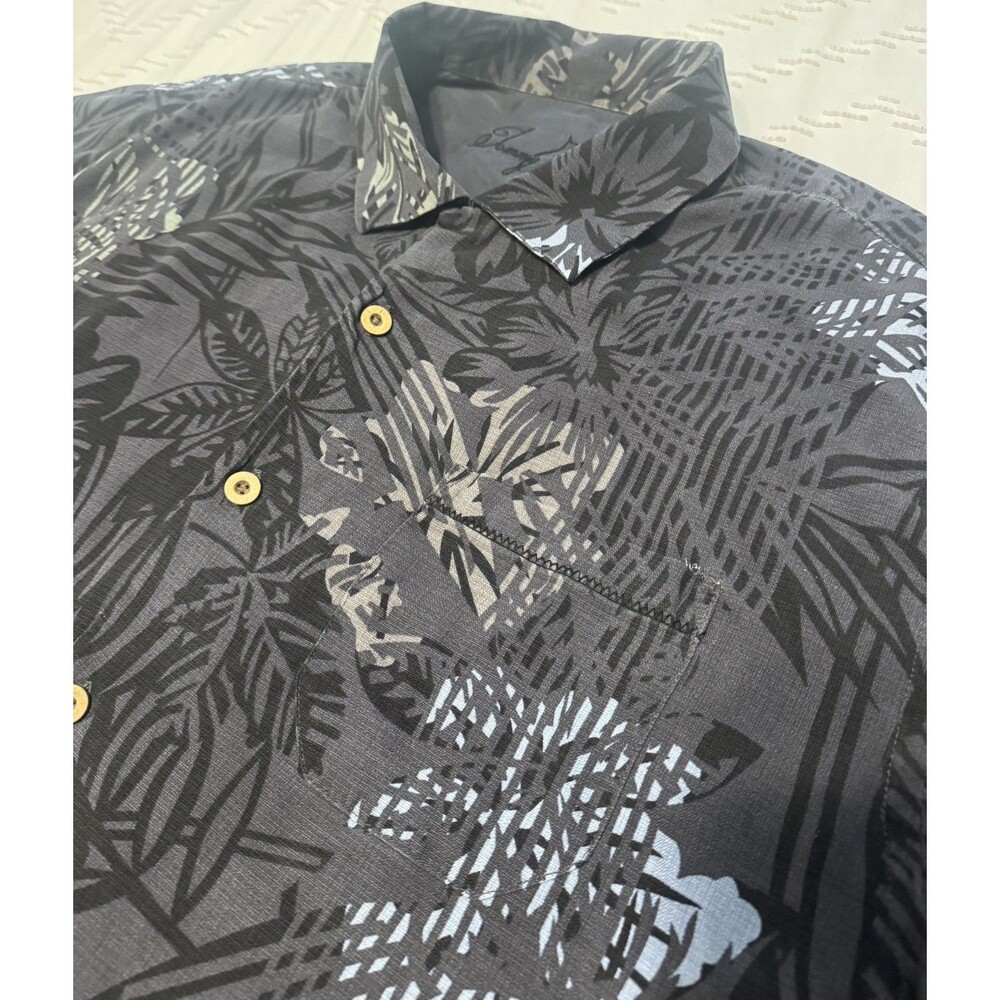 Tommy Bahama Short Sleeve Button Up 100% Silk Shirt Men’s XL Hawaiian Dress Y2K